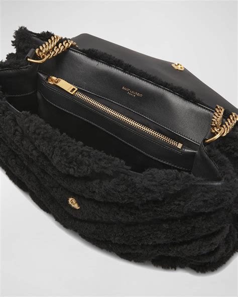 ysl shearling belt bag|ysl shearling shoulder bag.